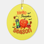 Halloween Hello Pumpkin Season Birthday Keramik Ornament (Links)