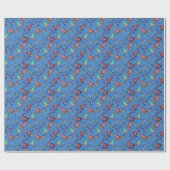 Halloween-Henkerhüte auf Blau Geschenkpapier (Flach)