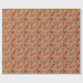 Halloween-Henkerhüte auf Orange Geschenkpapier (Flach)