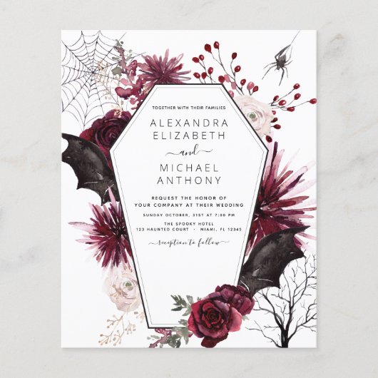 Halloween Herbst Dunkle Hochzeit Flyer (Vorne)