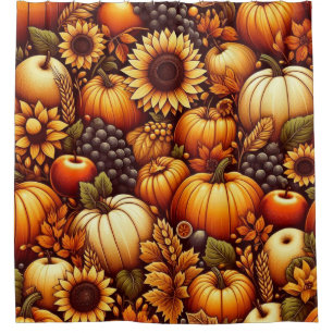 Halloween/Herbst/Frühherbst/Kürbis Duschvorhang