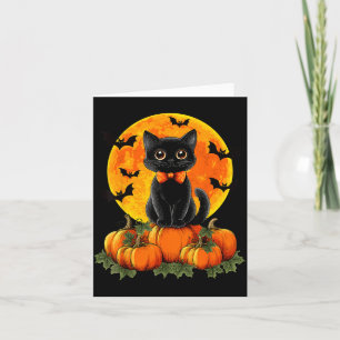 Halloween Herbst Gruselige Jahreszeit Bogen Schwar Karte