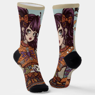 Halloween, Herbst Gruselstil, Gruselig Süß, Socken