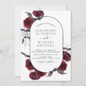 Halloween Herbst Herbst Burgund Einladung (Vorderseite)