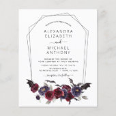 Halloween Herbst Herbst Burgund Hochzeit (Vorderseite)