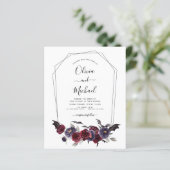 Halloween Herbst Herbst Burgund Hochzeit (Stehend Vorderseite)