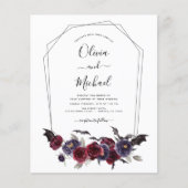 Halloween Herbst Herbst Burgund Hochzeit Flyer (Vorne)