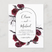 Halloween Herbst Herbst Burgund Hochzeit Flyer (Vorne)