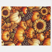 Halloween/Herbst/Herbst/Kürbis Fleecedecke (Vorderseite (Horizontal))