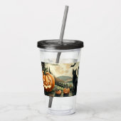 Halloween/Herbst/Herbst/Kürbis/Katze Acryltrinkbecher (Rückseite)