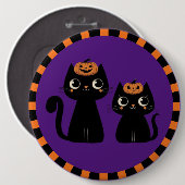 Halloween/Herbst/Herbst/Kürbis/Katze Button (Vorne & Hinten)