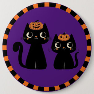Halloween/Herbst/Herbst/Kürbis/Katze Button