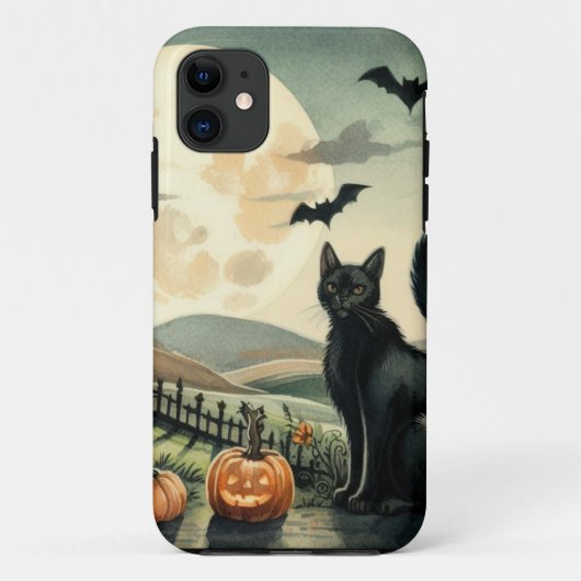 Halloween/Herbst/Herbst/Kürbis/Katze Case-Mate iPhone Hülle (Rückseite)