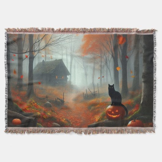 Halloween/Herbst/Herbst/Kürbis/Katze Decke (Vorderseite)