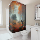 Halloween/Herbst/Herbst/Kürbis/Katze Duschvorhang (Beispiel)