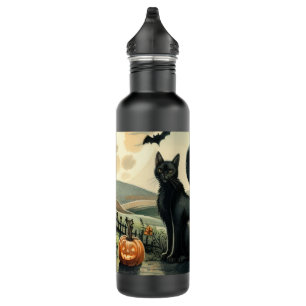 Halloween/Herbst/Herbst/Kürbis/Katze Edelstahlflasche