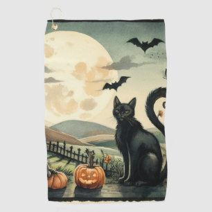 Halloween/Herbst/Herbst/Kürbis/Katze Golfhandtuch