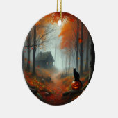 Halloween/Herbst/Herbst/Kürbis/Katze Keramik Ornament (Rechts)