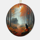 Halloween/Herbst/Herbst/Kürbis/Katze Keramik Ornament (Links)