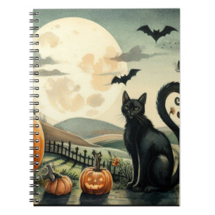 Halloween/Herbst/Herbst/Kürbis/Katze Notizblock
