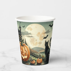Halloween/Herbst/Herbst/Kürbis/Katze Pappbecher