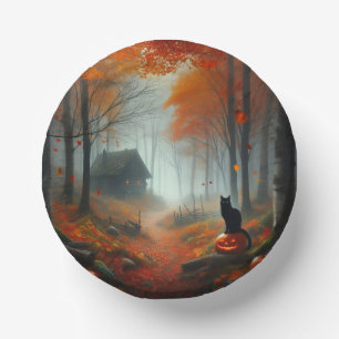 Halloween/Herbst/ Herbst/Kürbis/Katze  Pappteller