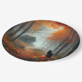 Halloween/Herbst/Herbst/Kürbis/Katze Pappteller (Schrägansicht)