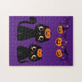 Halloween/Herbst/Herbst/Kürbis/Katze Puzzle (Horizontal)