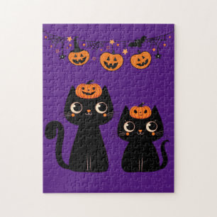 Halloween/Herbst/Herbst/Kürbis/Katze Puzzle