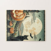Halloween/Herbst/Herbst/Kürbis/Katze Puzzle (Horizontal)