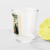 Halloween/Herbst/Herbst/Kürbis/Katze Schnapsglas (Rechts)