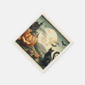 Halloween/Herbst/Herbst/Kürbis/Katze Serviette (Ecke)