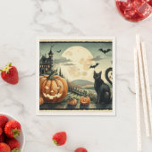 Halloween/Herbst/Herbst/Kürbis/Katze Serviette (Beispiel)