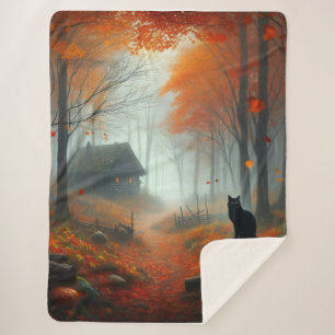 Halloween/Herbst/Herbst/Kürbis/Katze Sherpadecke
