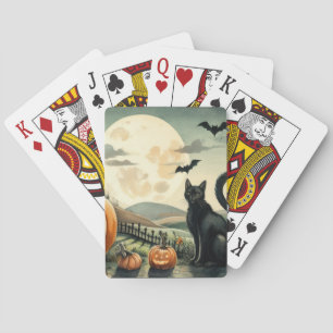 Halloween/Herbst/Herbst/Kürbis/Katze Spielkarten