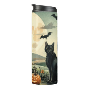 Halloween/Herbst/Herbst/Kürbis/Katze Thermosbecher