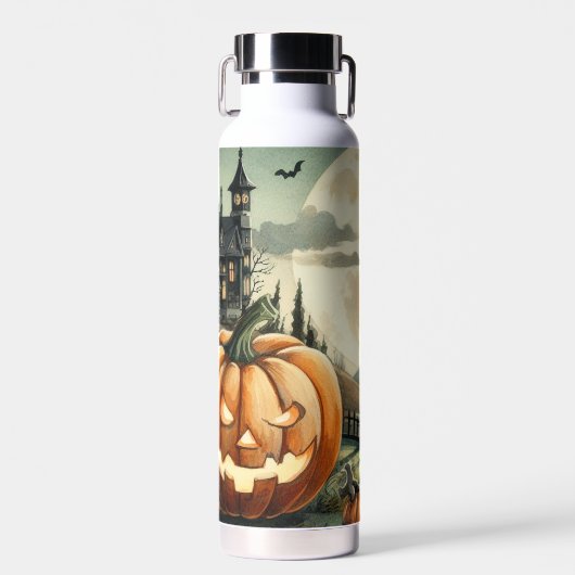 Halloween/Herbst/Herbst/Kürbis/Katze Trinkflasche (Vorne)