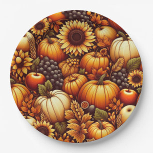 Halloween/Herbst/Herbst/Kürbis Pappteller