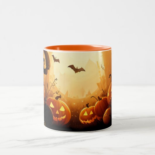 Halloween/Herbst/Herbst/Kürbis Zweifarbige Tasse (Mittel)