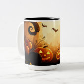 Halloween/Herbst/Herbst/Kürbis Zweifarbige Tasse (Vorderseite Links)