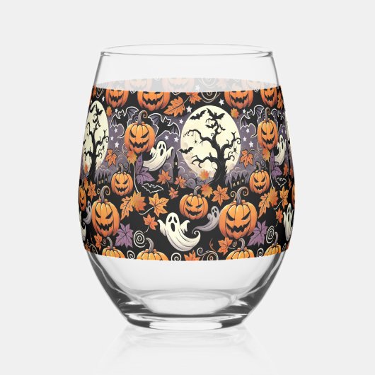 Halloween/Herbst/Herbst Weinglas Ohne Stiel (Vorderseite)