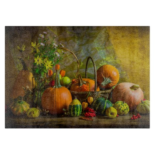 Halloween Herbst Kürbis Tischdekoration Schneidebrett (Vorderseite)