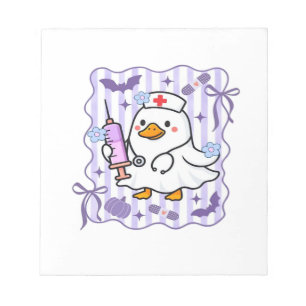 Halloween Herbst Lila Coquette Gans Krankenschwest Notizblock