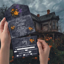 Halloween Herbst Orange Rose Hochzeit