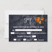 Halloween Herbst Orange Rose RSVP Karte (Vorderseite)