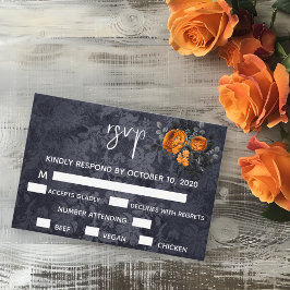 Halloween Herbst Orange Rose RSVP Karte