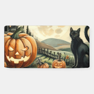 Halloween/Herbst/Spätherbst/Kürbis/Katze Banner