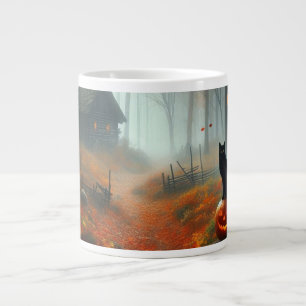 Halloween/Herbst/Spätherbst/Kürbis/Katze Jumbo-Tasse
