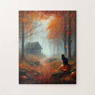 Halloween/Herbst/Spätherbst/Kürbis/Katze Puzzle