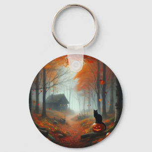 Halloween/Herbst/Spätherbst/Kürbis/Katze Schlüsselanhänger